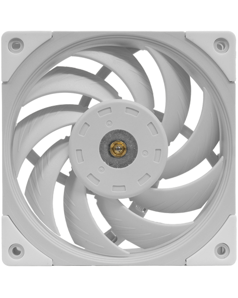 Mars Gaming MF-NC, Ventilador PC PWM 120mm, Rodamiento FDB de Cobre Hiperbalanceado, Ventilador Silencioso con Diseño de Aspas Híbridas, Ventilador Ordenador Profesional, Blanco