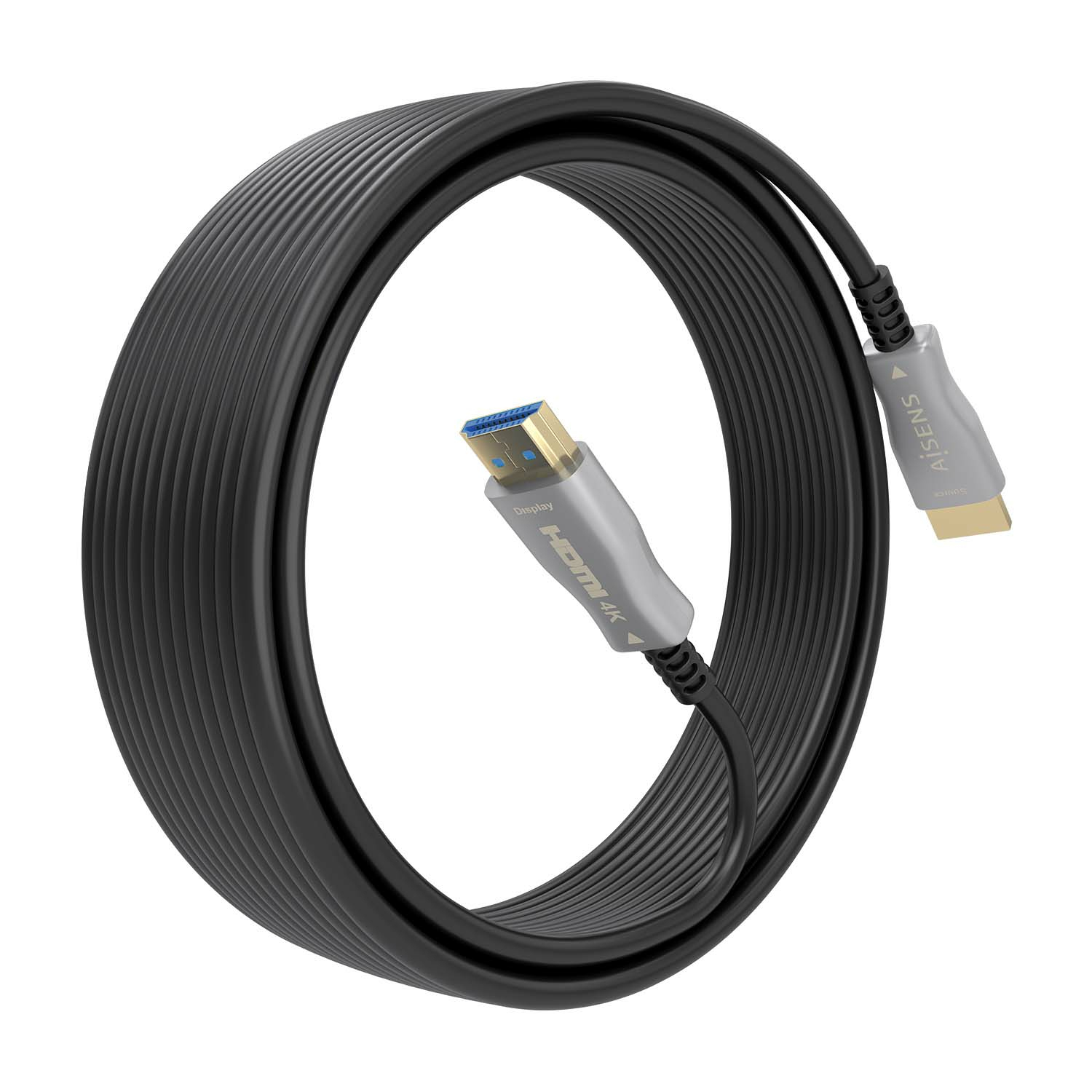 AISENS Cable HDMI V2.0 AOC Premium Alta Velocidad / HEC 4K@60Hz 18Gbps, A/M-A/M, Negro, 10 m - Imagen 2