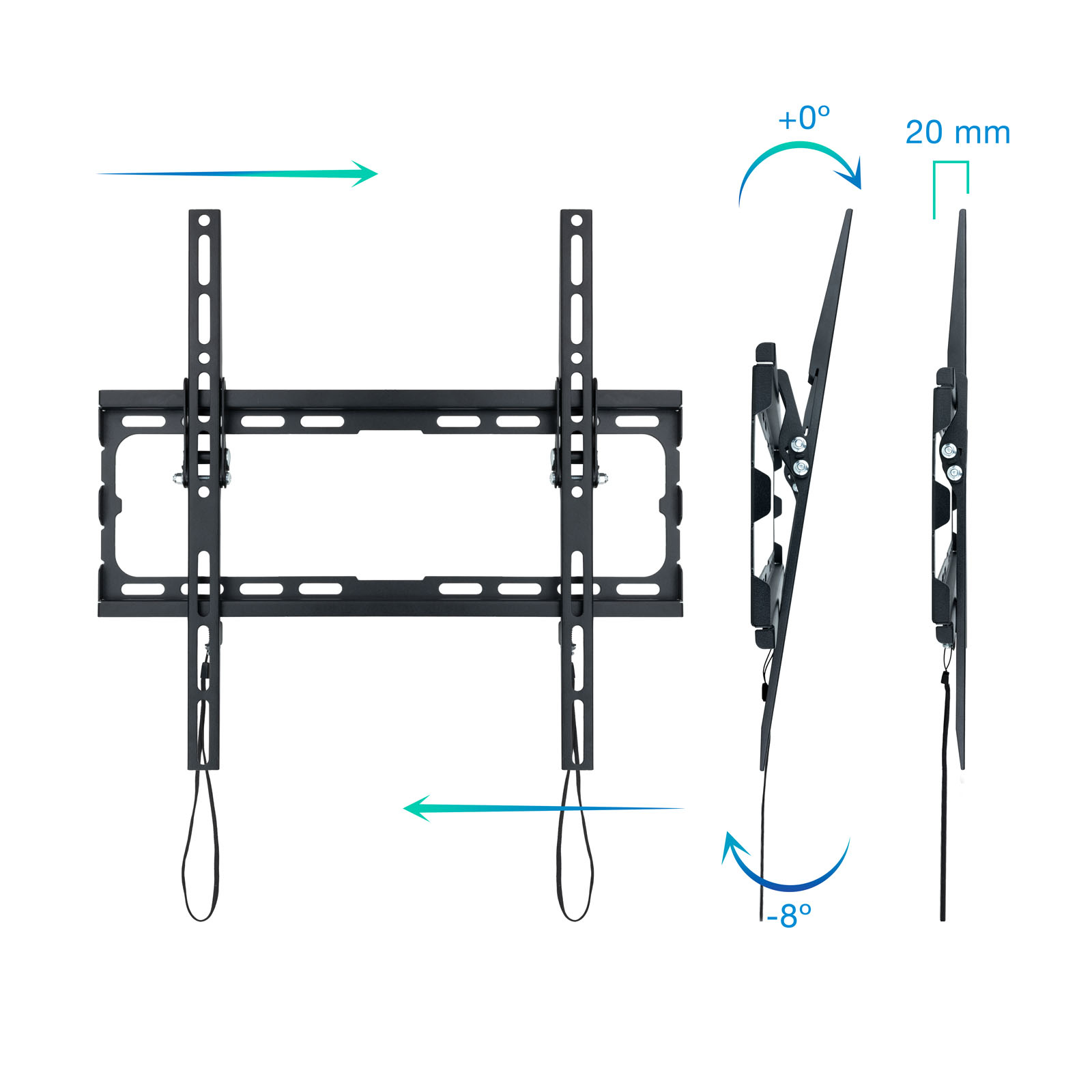 TooQ LP1071T-B soporte para TV 177,8 cm (70') Negro - Imagen 2