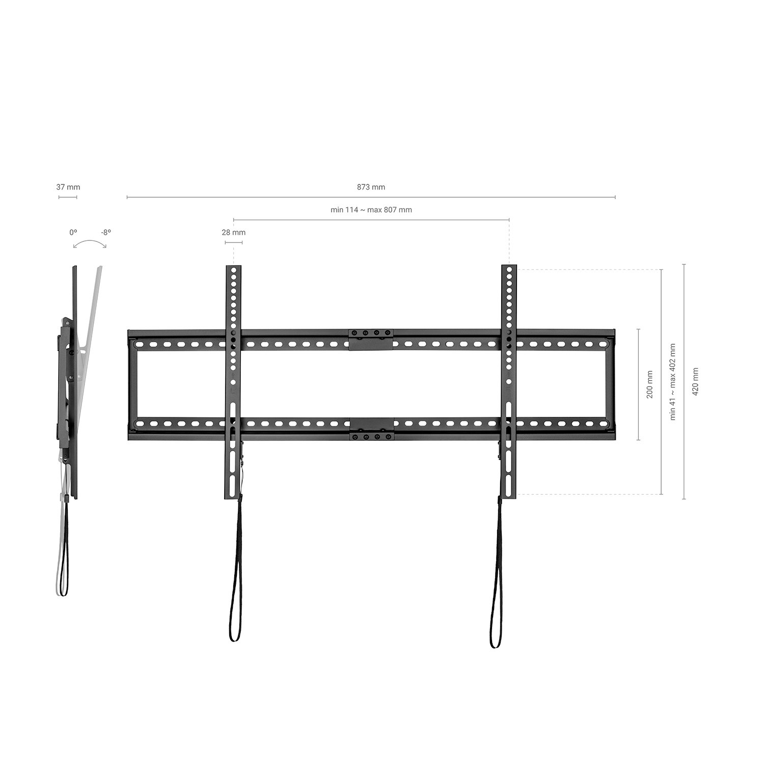 AISENS Soporte ECO Inclinable para Monitor/TV 75Kg de 37-90, Negro - Imagen 3
