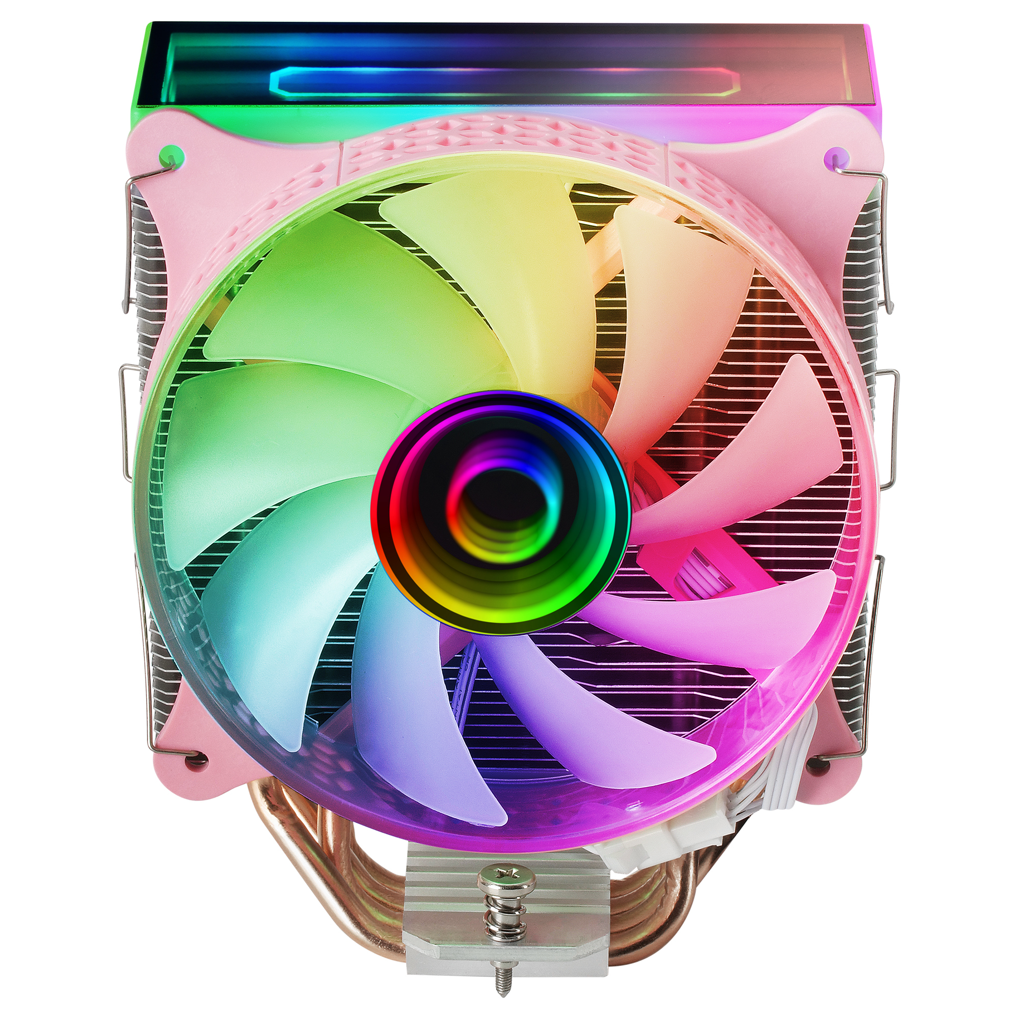 Mars Gaming MCPU-VR Rosa, Disipador CPU, Doble Espejo Infinito ARGB, 4 Heatpipes HCT, TDP 180W, Ventilador Ultra-silencioso PWM 12cm - Imagen 3