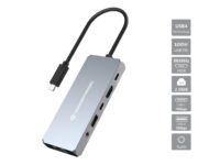 Conceptronic DONN22G base para portátil y replicador de puertos Alámbrico USB 3.2 Gen 2 (3.1 Gen 2) Type-C Gris