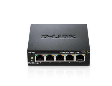 D-Link DGS-105 switch No administrado L2 Gigabit Ethernet (10/100/1000) Escritorio Negro - Imagen 2
