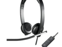 Logitech H650E Auriculares Alámbrico Diadema Oficina/Centro de llamadas USB tipo A Negro, Plata
