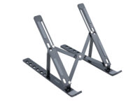 TooQ Soporte Elevador para Portátiles, Tablets, Móviles y Libros, Gris Oscuro