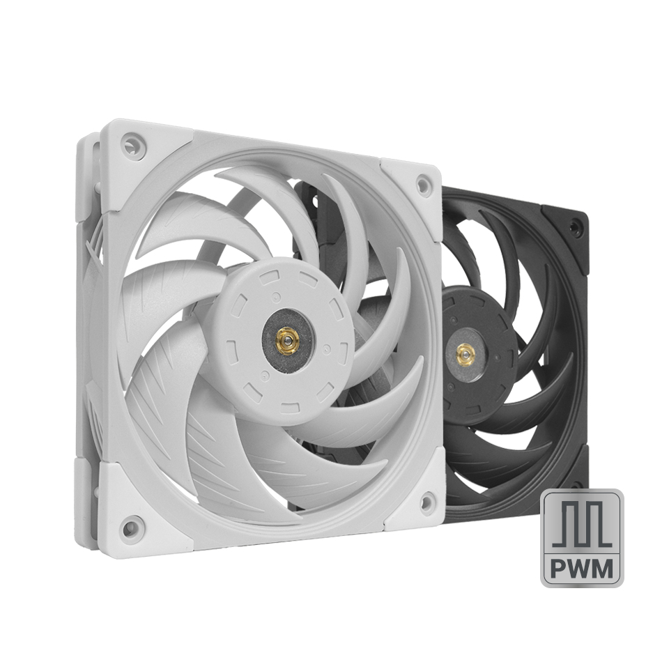 Mars Gaming MF-NC, Ventilador PC PWM 120mm, Rodamiento FDB de Cobre Hiperbalanceado, Ventilador Silencioso con Diseño de Aspas Híbridas, Ventilador Ordenador Profesional, Blanco - Imagen 2