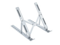 TooQ Soporte Elevador para Portátiles, Tablets, Móviles y Libros, Plata