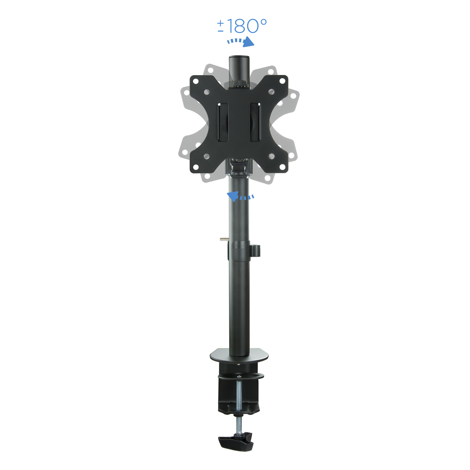 TooQ Soporte de Mesa Giratorio e Inclinable para Pantalla (Monitor / TV Plasma / LCD / LED) 13'-32', de Un Brazo, max 8 kg, Negro - Imagen 2