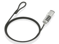 AISENS Cable de Seguridad tipo NANO con cerradura de combinación para ordenador, monitor, portátil 1.5m