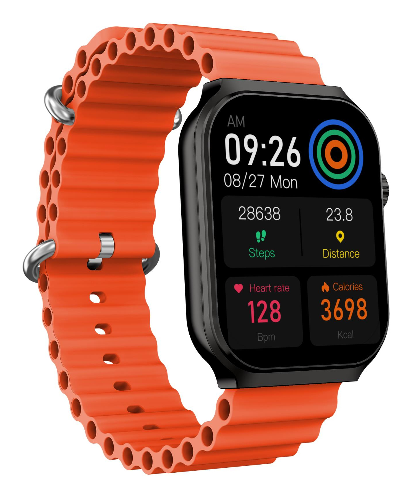 Celly TRAINERULTRABK Relojes inteligentes y deportivos 5,13 cm (2.02') Digital 320 x 320 Pixeles Pantalla táctil Negro