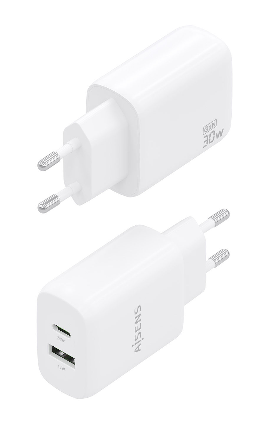 AISENS A110-0923 cargador de dispositivo móvil Cámara digital, MP3, MP4, Teléfono móvil, Navegante, Portátil, Consola de juegos portátil, Smartphone, Tableta, Universal Blanco Corriente alterna Carga rápida Interior - Imagen 3
