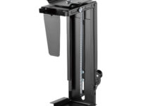 AISENS Soporte Giratorio y Altura Personalizable para CPU por Debajo de Escritorio con Mango de Bloqueo Fácil