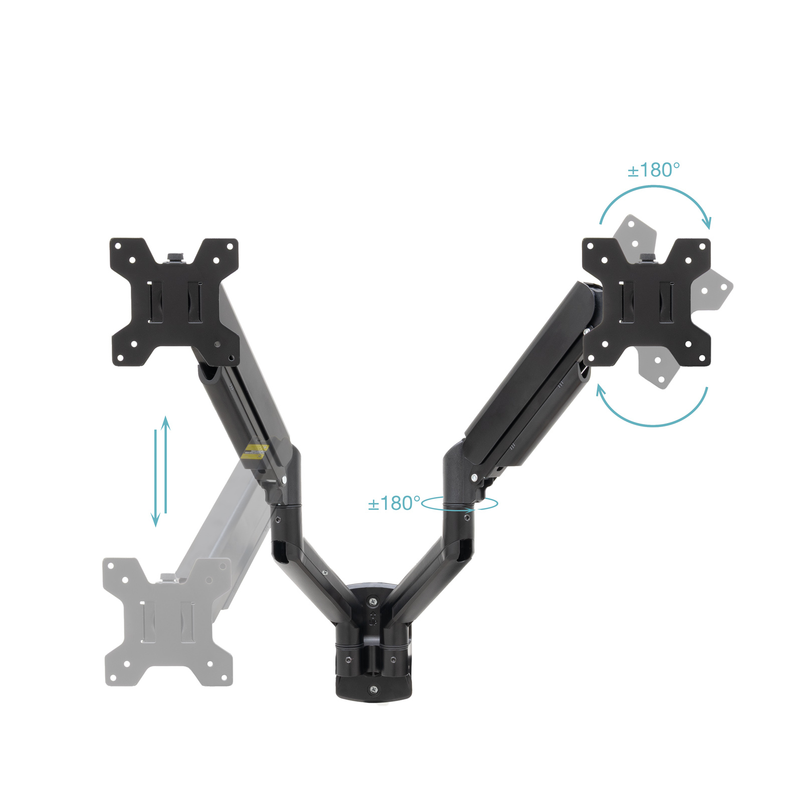 TooQ LP1434TNR-B soporte para monitor 86,4 cm (34') Escritorio Blanco - Imagen 3