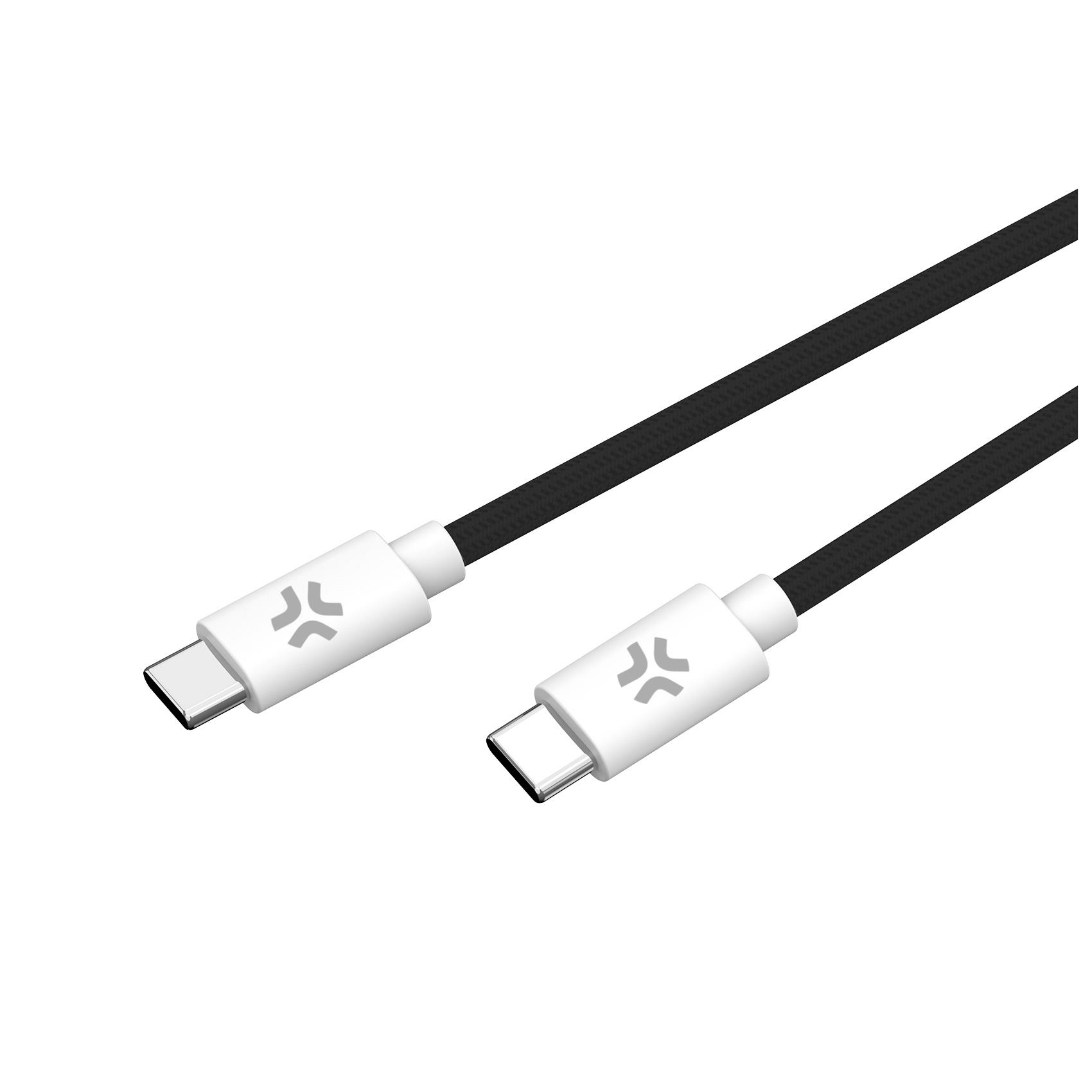 Celly USBCUSBCCOTTBK cable USB 1,5 m USB C 60 W Negro, Blanco - Imagen 2