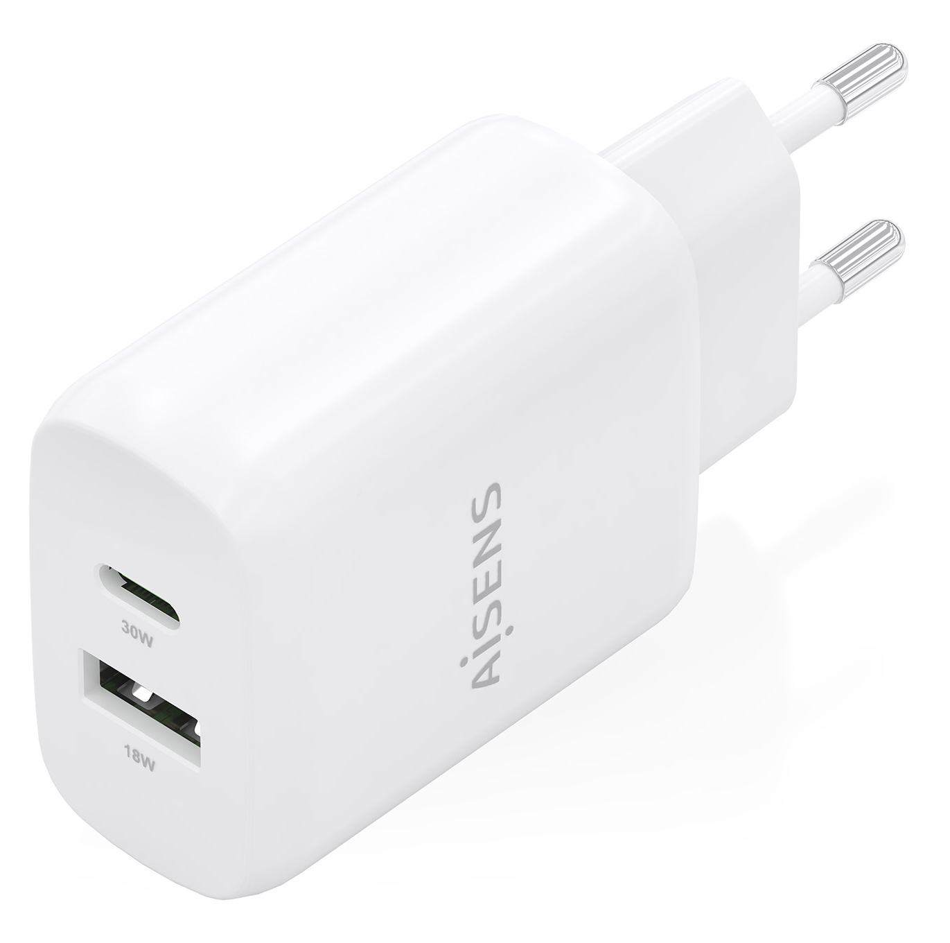 AISENS A110-0923 cargador de dispositivo móvil Cámara digital, MP3, MP4, Teléfono móvil, Navegante, Portátil, Consola de juegos portátil, Smartphone, Tableta, Universal Blanco Corriente alterna Carga rápida Interior - Imagen 2