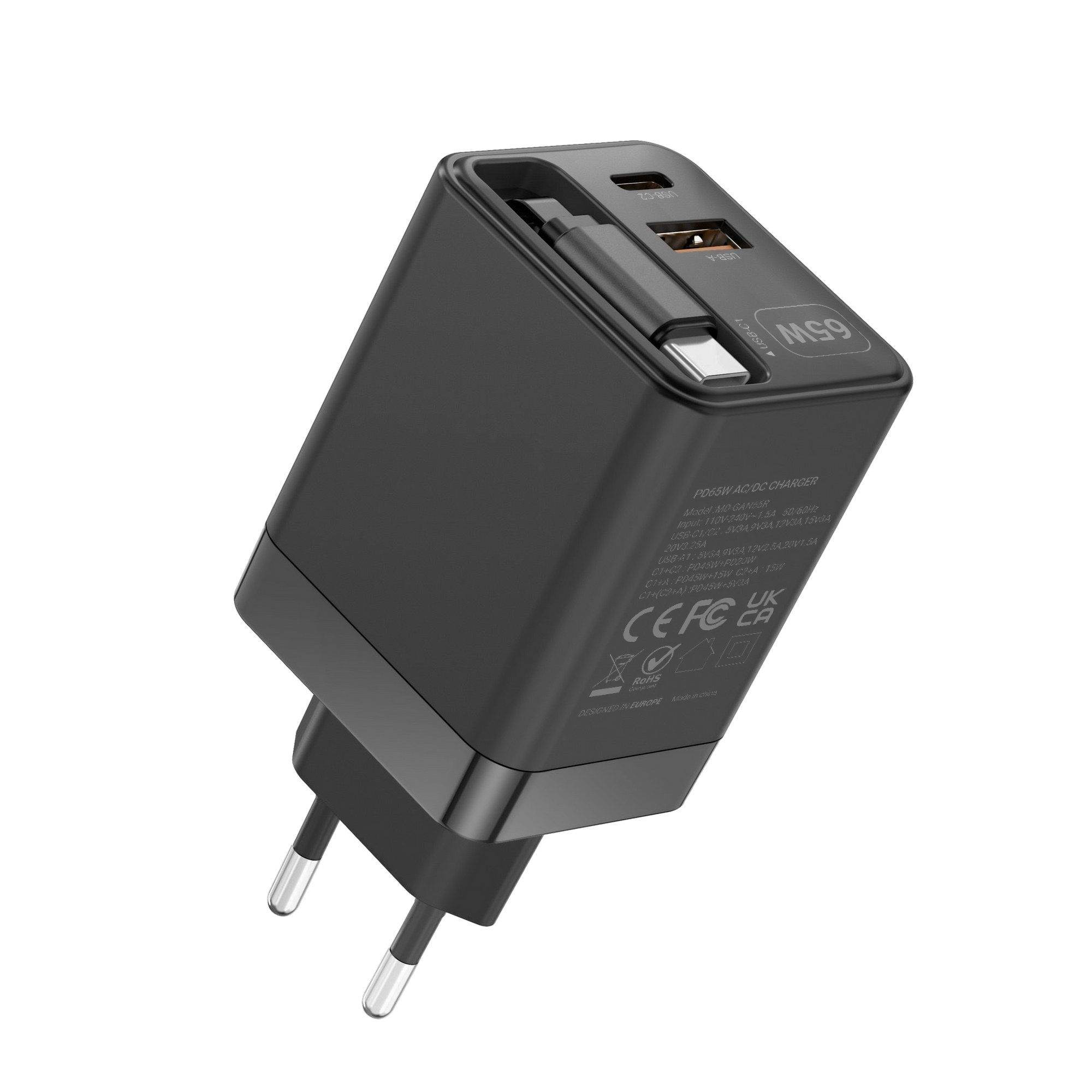 Mars Gaming MDGAN65R cargador de dispositivo móvil Negro - Imagen 3