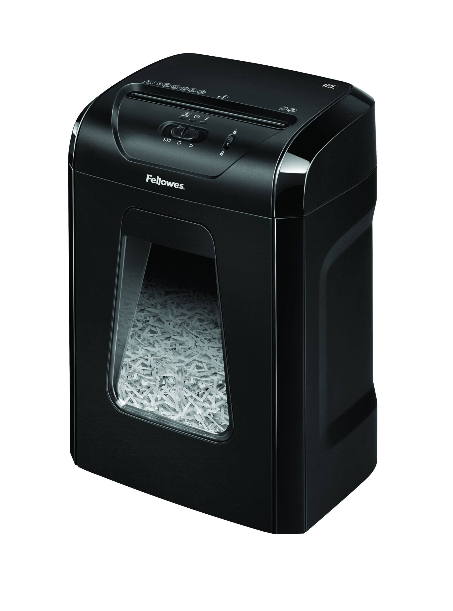 Fellowes Powershred 12C triturador de papel Corte cruzado 22,5 cm Negro - Imagen 2