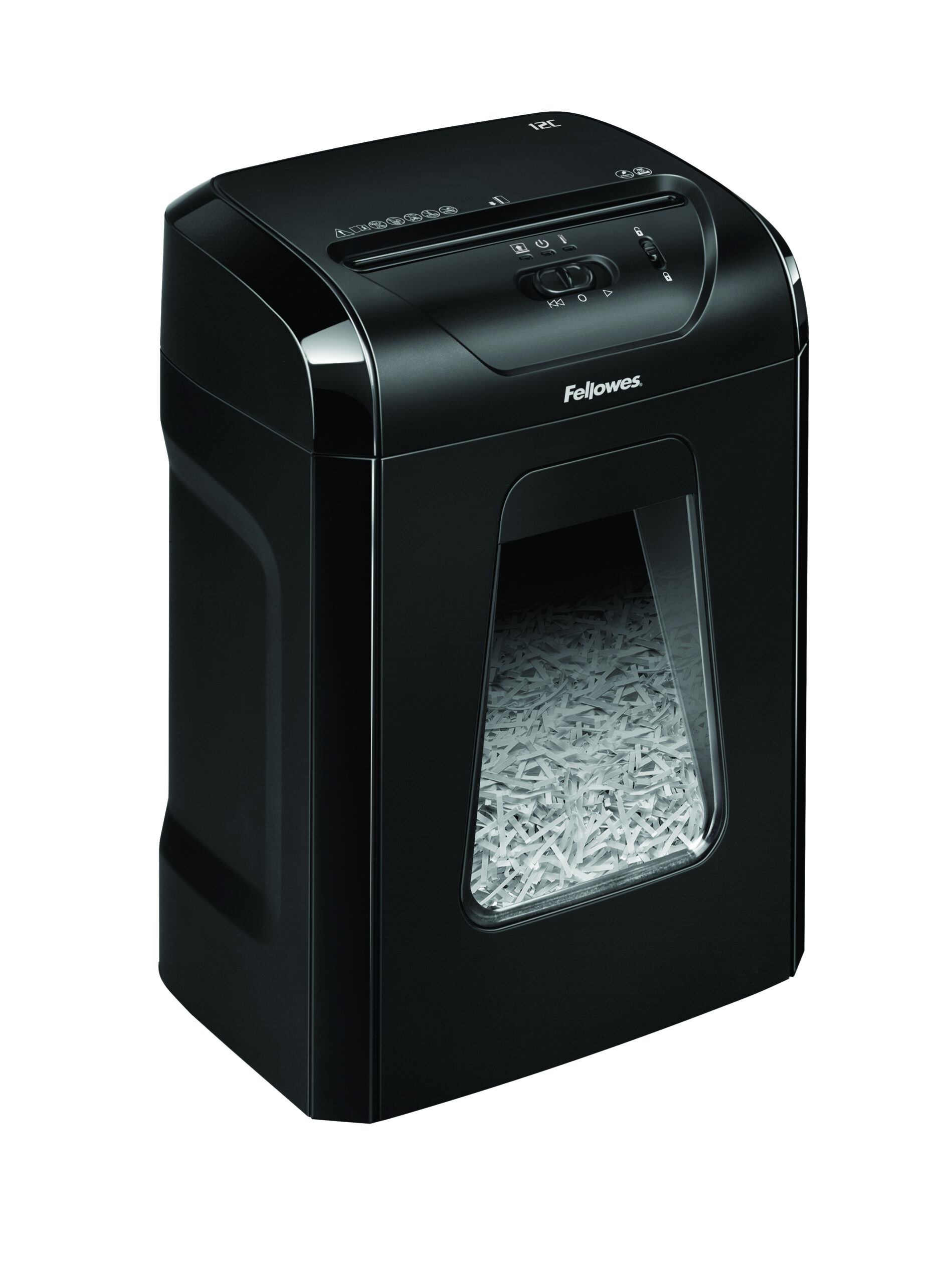 Fellowes Powershred 12C triturador de papel Corte cruzado 22,5 cm Negro - Imagen 3