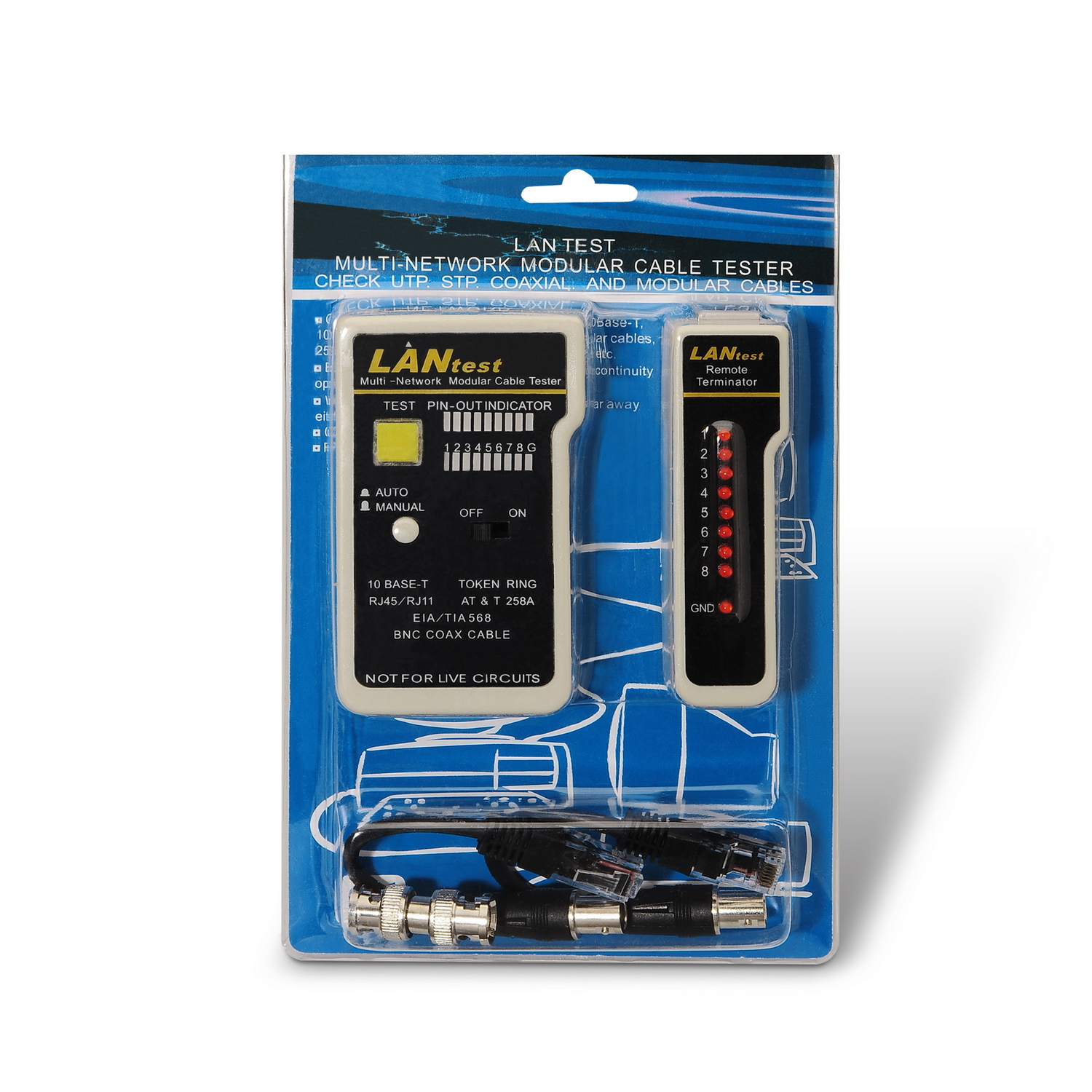 AISENS A142-0314 comprobador de cables de red Comprobador de cables UTP/STP Negro, Gris - Imagen 3