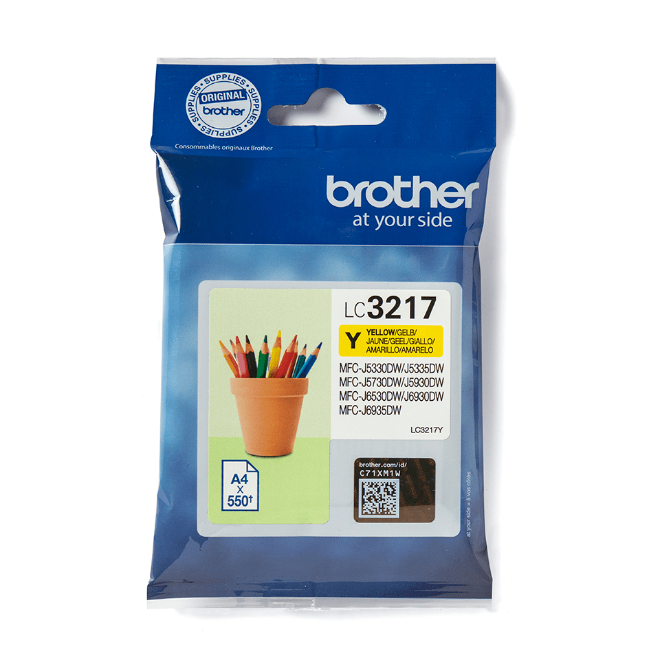 Brother LC3217Y cartucho de tinta 1 pieza(s) Original Amarillo