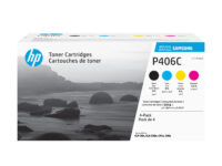 Samsung Paquete de 4 Cartuchos de Tóner Original HP CLT-P406C cian/magenta/amarillo/negro