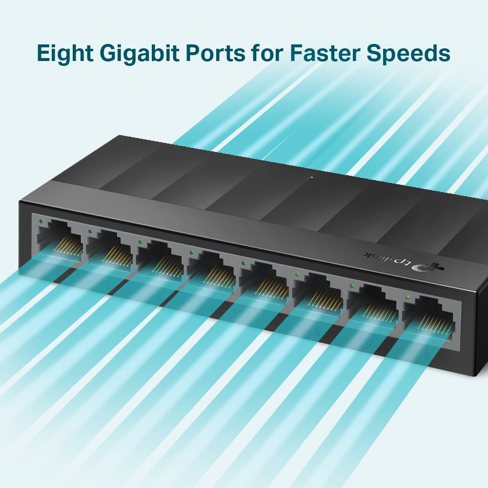 TP-Link LS1008G switch No administrado Gigabit Ethernet (10/100/1000) Negro - Imagen 3