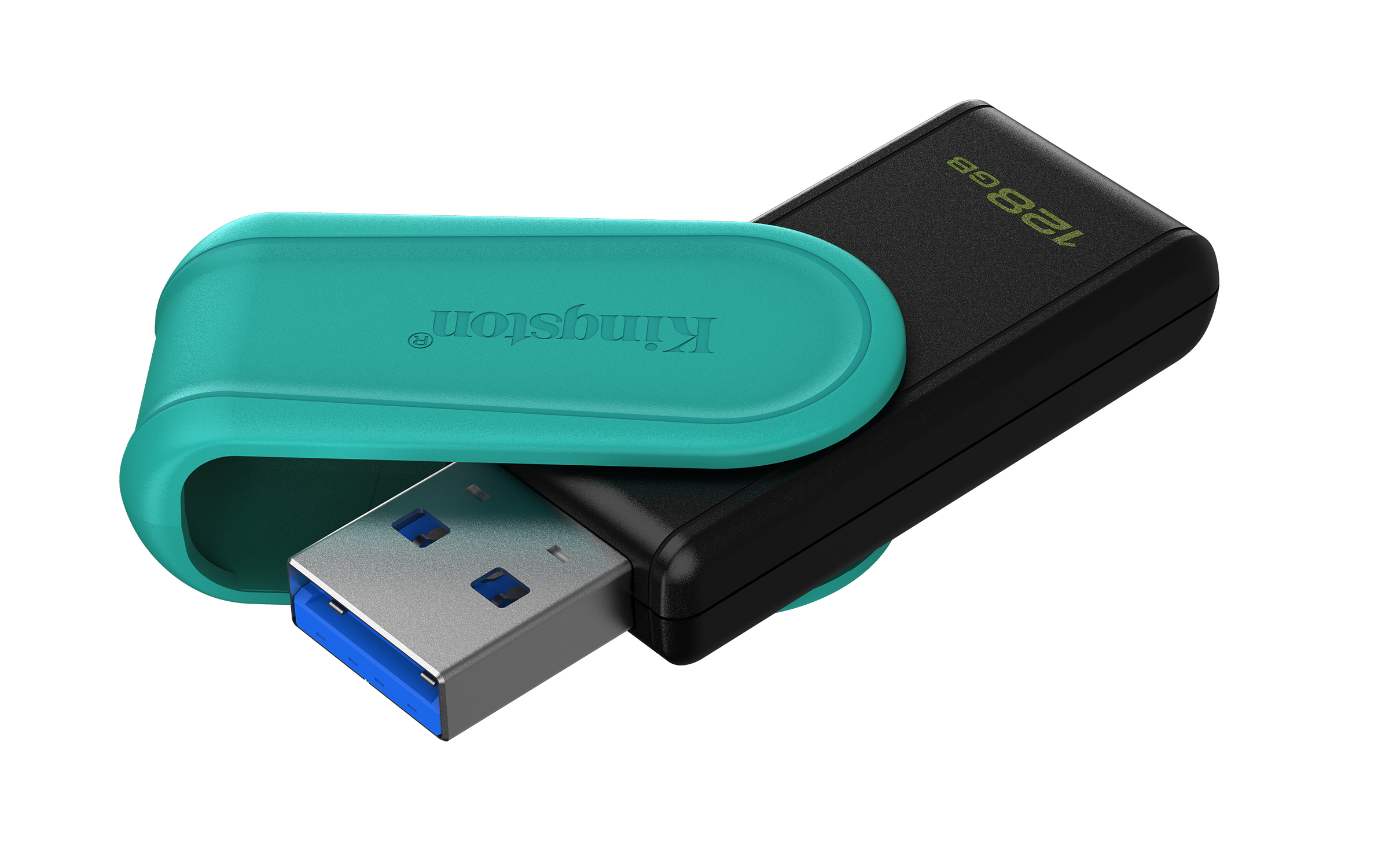 Kingston Technology DataTraveler 128GB Portable USB 3.2 Gen 1 Exodia S (Black/Turquoise) - Imagen 2