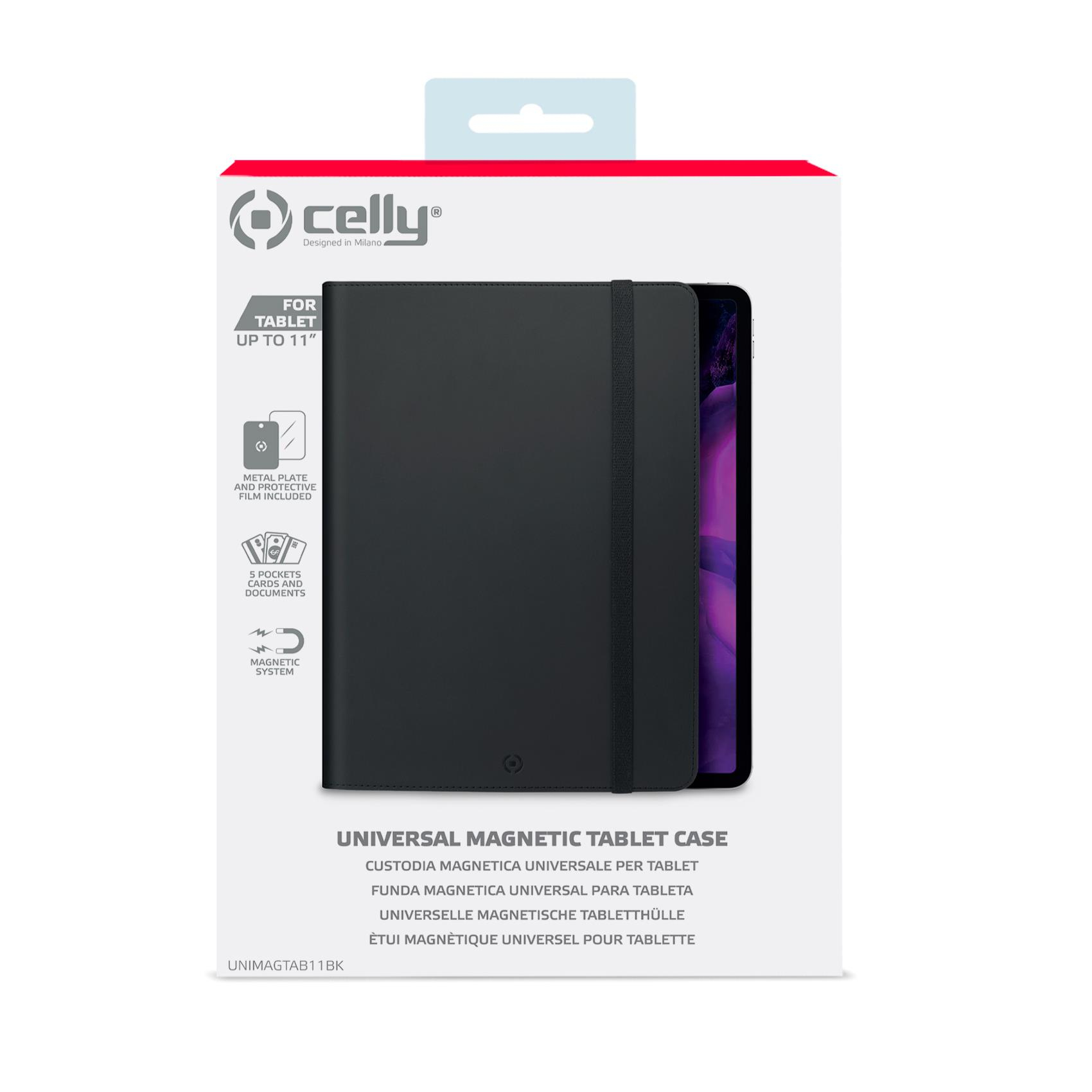 Celly UNIMAGTAB11 27,9 cm (11') Folio Negro - Imagen 3