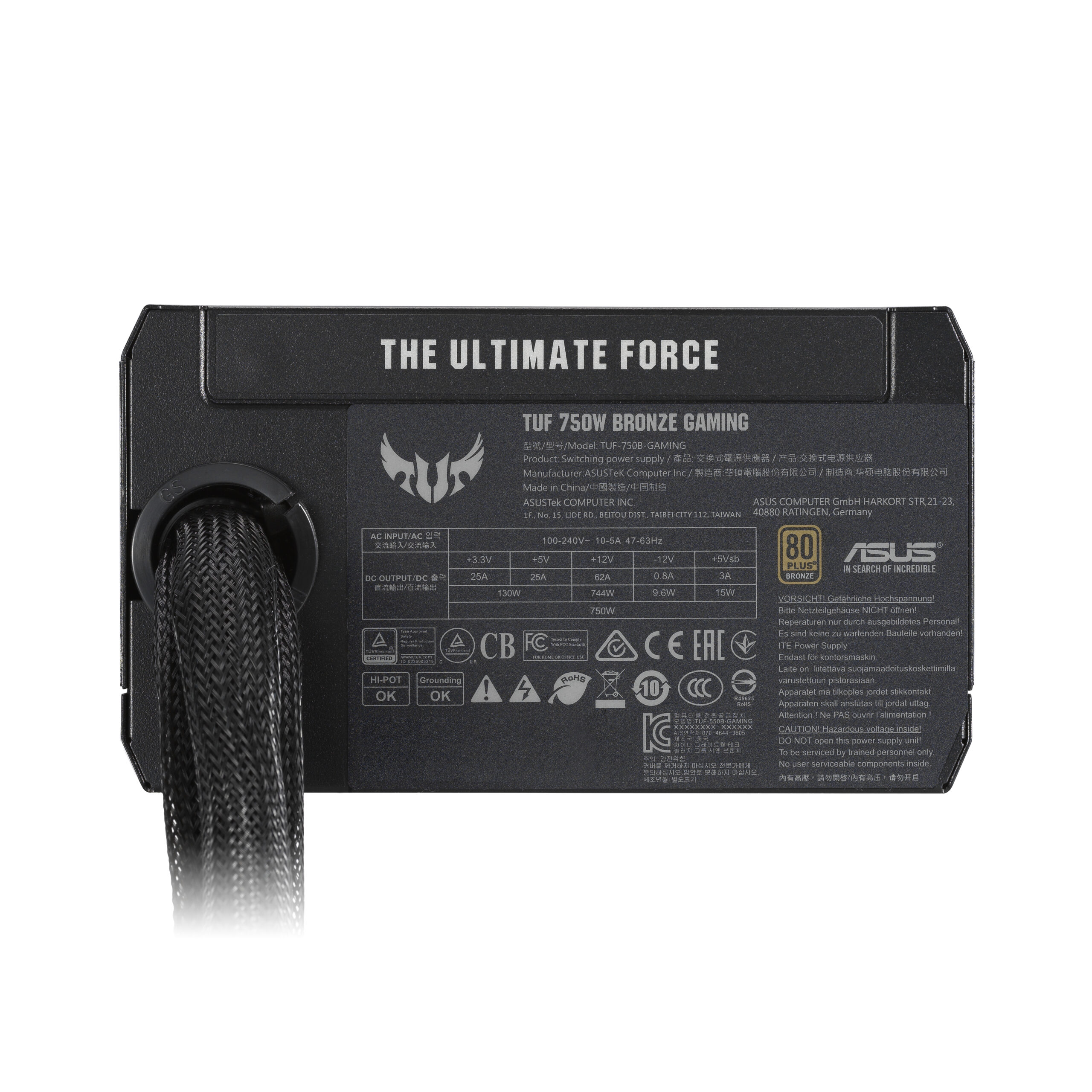 ASUS TUF-GAMING-750B unidad de fuente de alimentación 750 W 20+4 pin ATX ATX Negro - Imagen 2