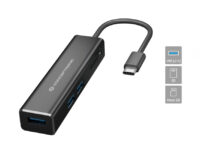 Conceptronic DONN08B base para portátil y replicador de puertos USB 3.2 Gen 1 (3.1 Gen 1) Type-C Negro