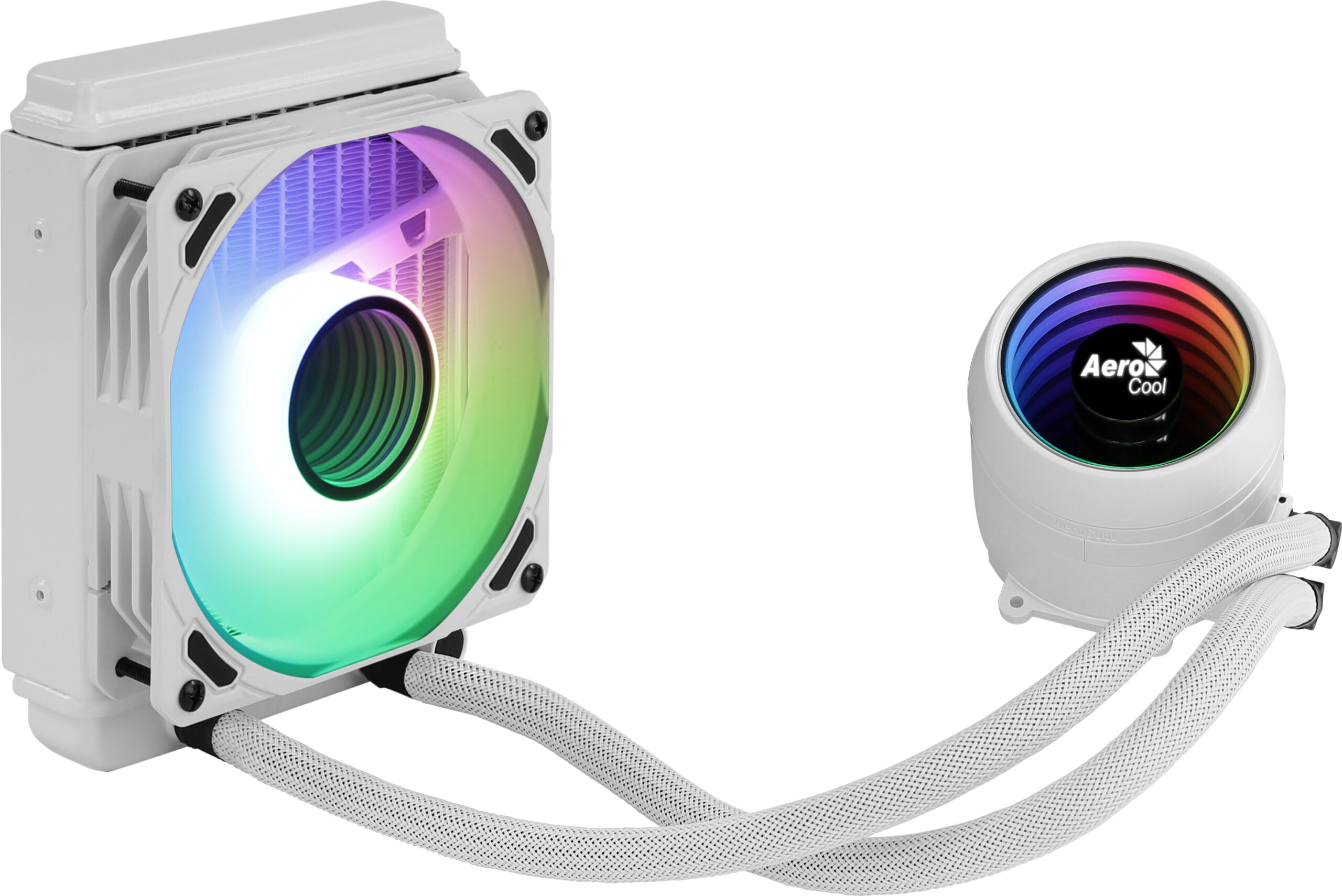 Aerocool MIRAGEL120W Refrigeración Líquida CPU Ventilador 12cm ARGB TDP 200W Blanco - Imagen 2