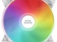 Mars Gaming MFD, Ventilador de PC 120mm RGB, Ultrasilencioso 14dB, Molex, Transparente