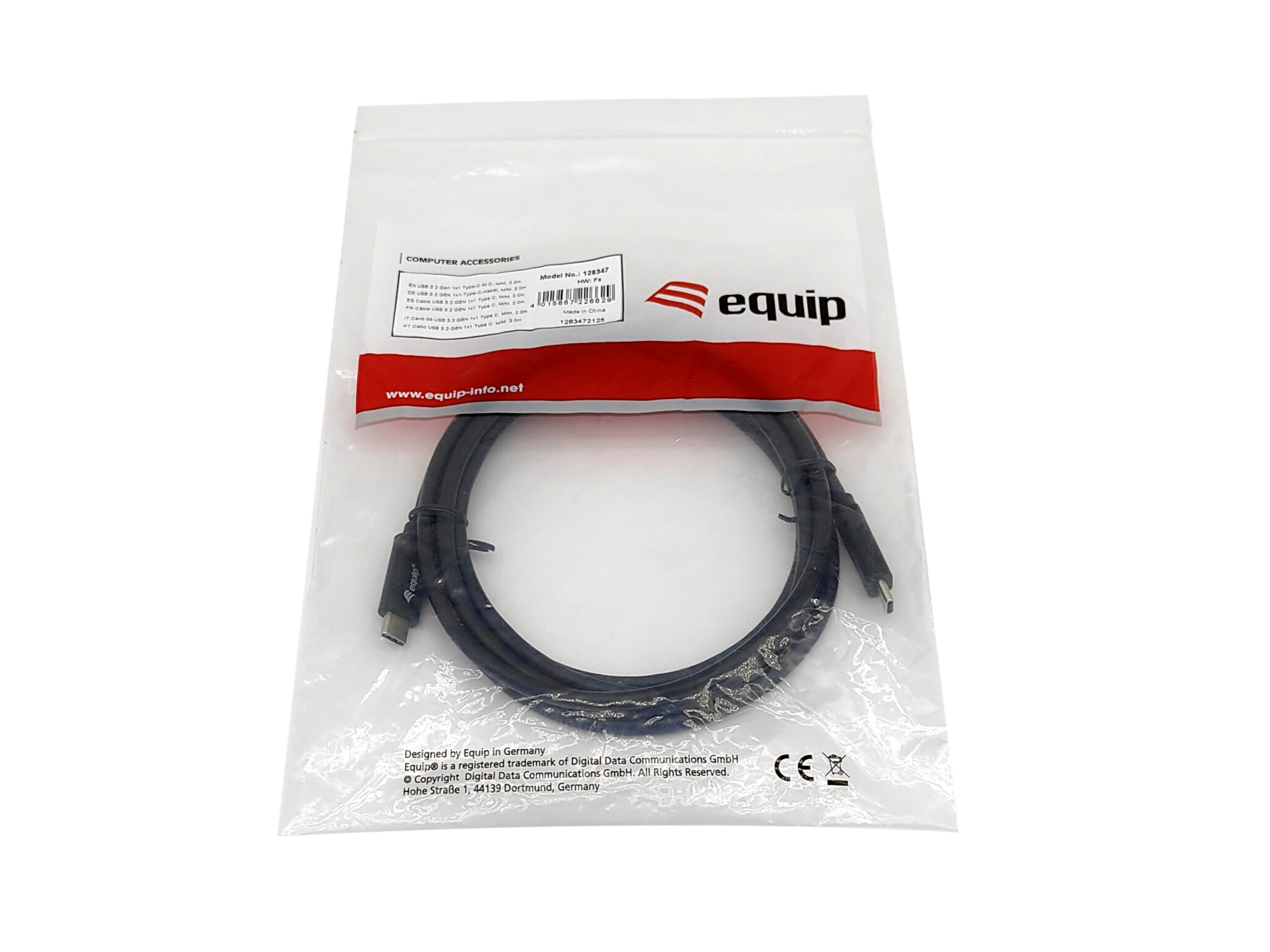 Equip 128347 Cable USB 3.2 Gen 1 C a C, M/M , 2,0m, PD 60W, 5Gbps, Negro - Imagen 3