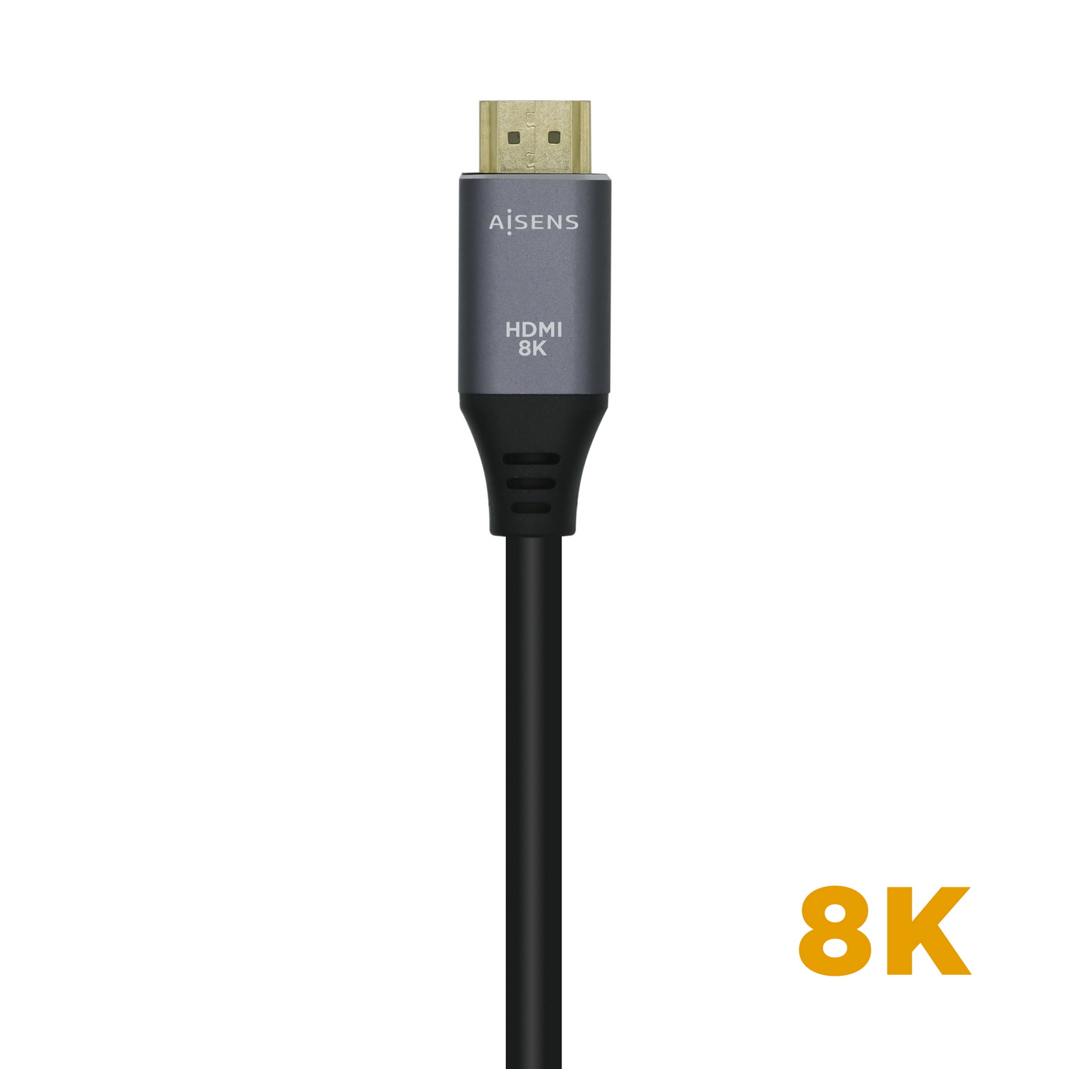 AISENS Cable HDMI V2.1 Ultra Alta Velocidad / HEC 8k@60Hz 48Gbps, A/M-A/M, Gris/Negro, 1.5m - Imagen 3