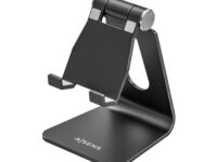 AISENS Soporte De Sobremesa Tamaño M Ajustable (1 Pivote) Para Movil / Tablet, Negro