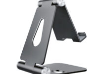 AISENS Soporte De Sobremesa Tamaño M Ajustable (2 Pivotes) Para Movil / Tablet, Gris