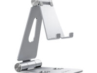 AISENS Soporte De Sobremesa Tamaño XL Ajustable (2 Pivotes) Para Movil / Tablet, Plata