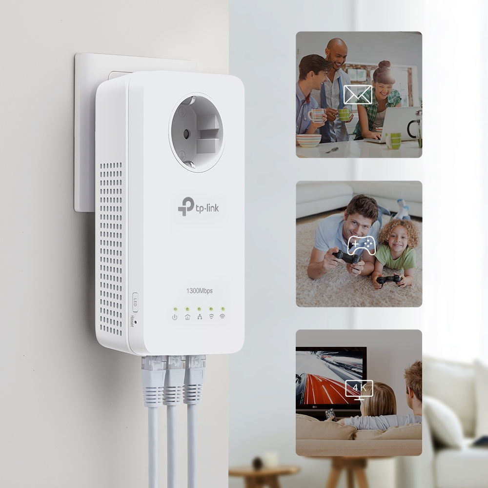 TP-Link TL-WPA8631P KIT adaptador de red PowerLine 300 Mbit/s Ethernet Wifi Blanco 2 pieza(s) - Imagen 3