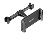 AISENS Soporte Coche Ajustable (1 Pivote) Para Reposacabezas Para Telefono / Tablet, Negro
