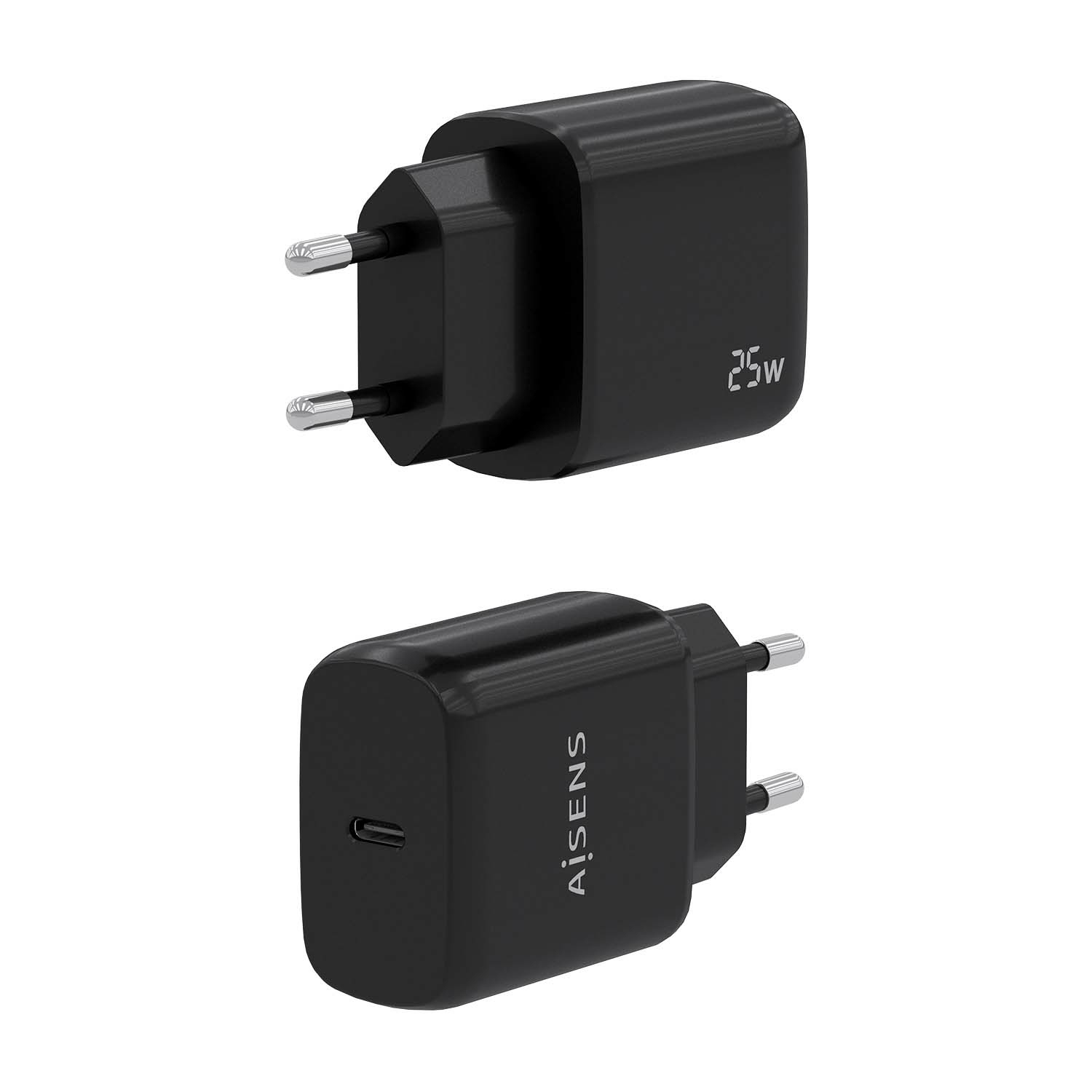 AISENS Cargador USB-C PD3.0 1 Puerto 1xUSB-C 25W, Negro - Imagen 3