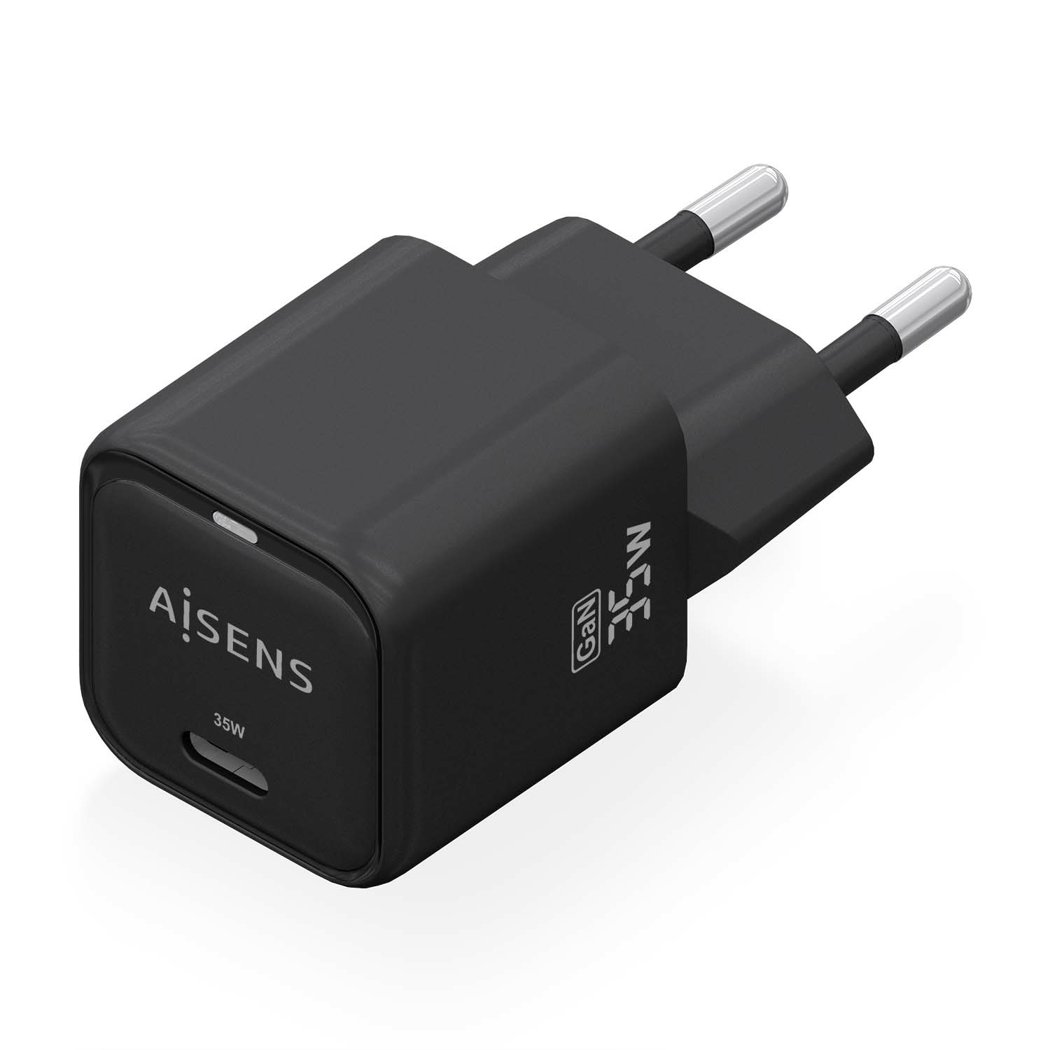 AISENS Cargador GaN 35W, 1xUSB-C PD3.0 QC4.0, Negro - Imagen 2