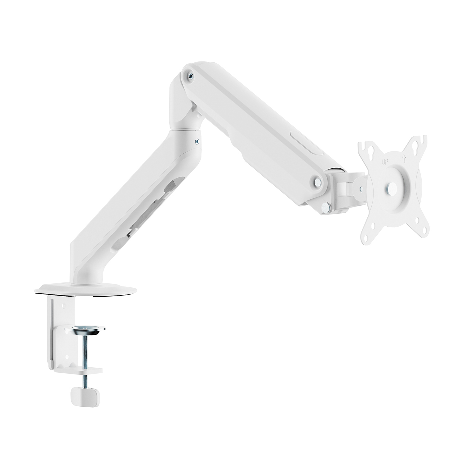 AISENS Soporte de Mesa Eco Contrapeso Giratorio e Inclinable para Monitor/TV 9kg (3 PIVOTES, 1 BRAZO) de 17-32, Blanco - Imagen 2