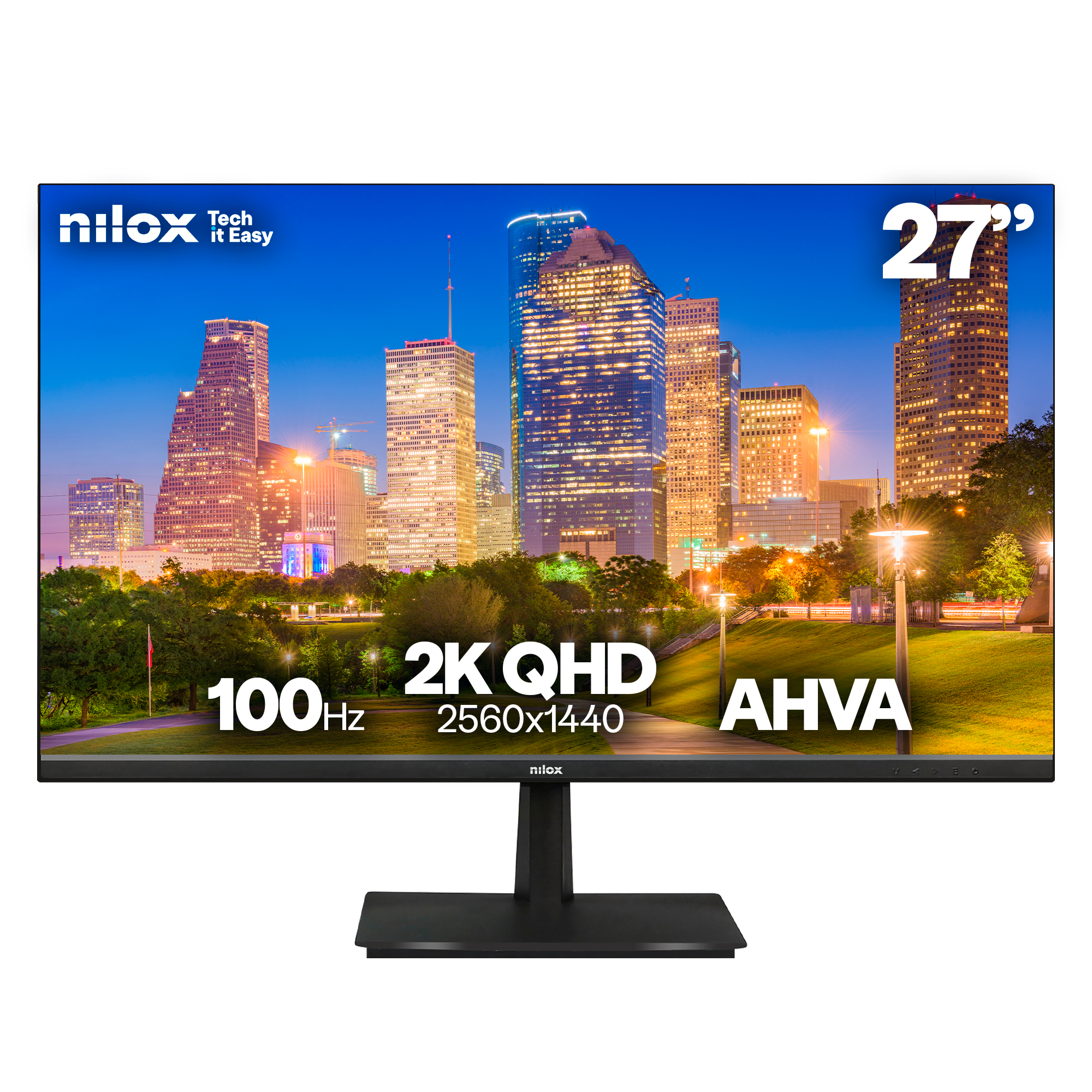 Nilox NXM272K012 pantalla para PC 68,6 cm (27') 2560 x 1440 Pixeles 2K Negro