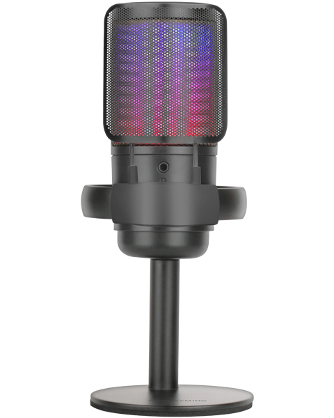 Mars Gaming MMIC-SE, Micrófono de Estudio Profesional ARGB, Ultra Alta Definición ADC 196kHz 24-bit, Soporte Antivibración + Filtro Pop de Malla Metálica, Control de Volumen y Mute, Negro