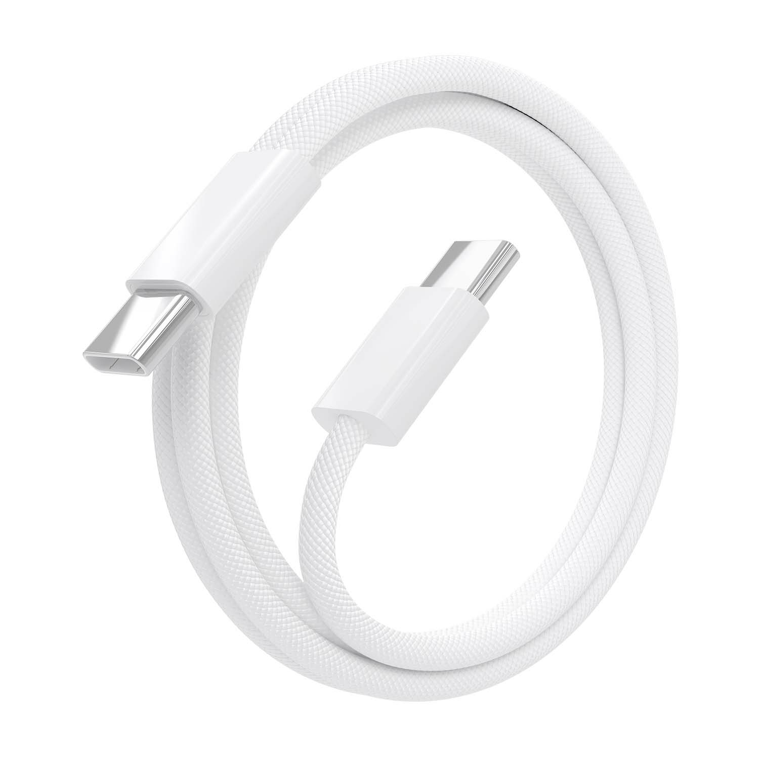 AISENS Cable USB 2.0 3A 60W Apple, tipo USB-C/M-USB-C/M, Blanco, 1.0m - Imagen 2
