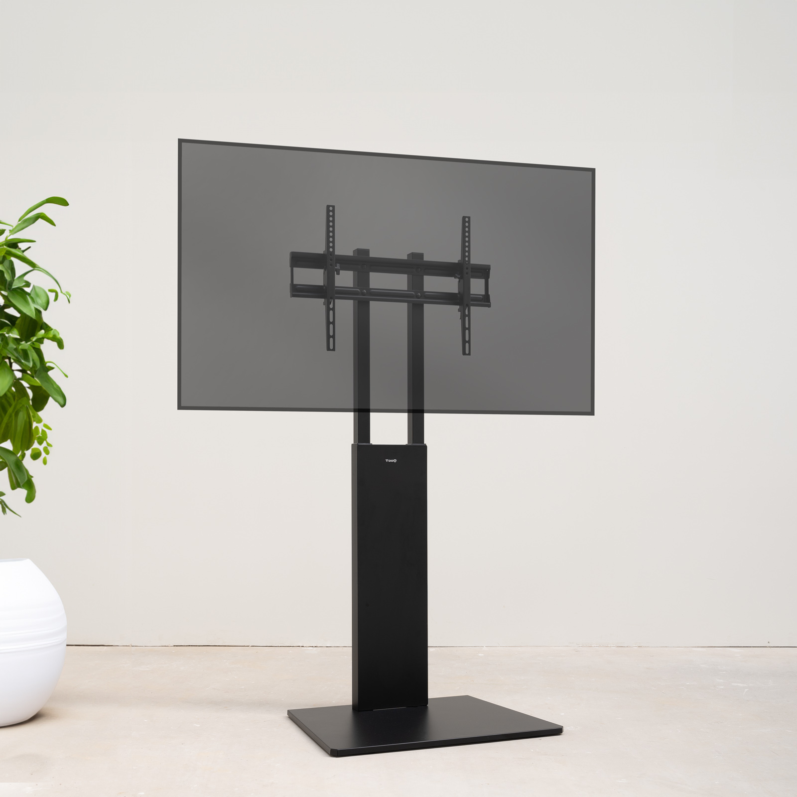 TooQ “Mirror” Soporte de Suelo para Pantallas 32'- 85', Negro - Imagen 2