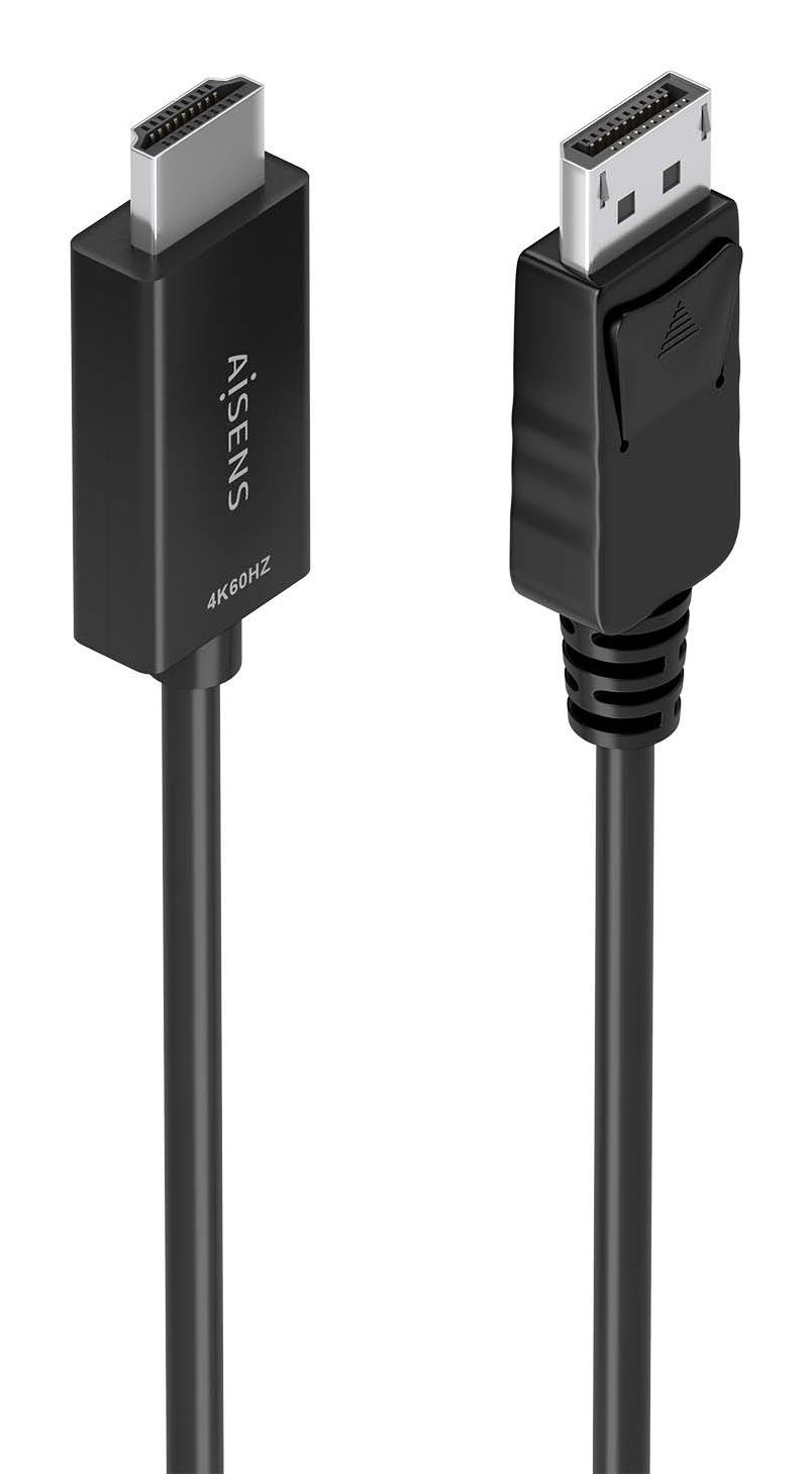 AISENS Cable conversor DisplayPort a HDMI 4K@60Hz, DP/M-HDMI/M, Negro, 3.0m