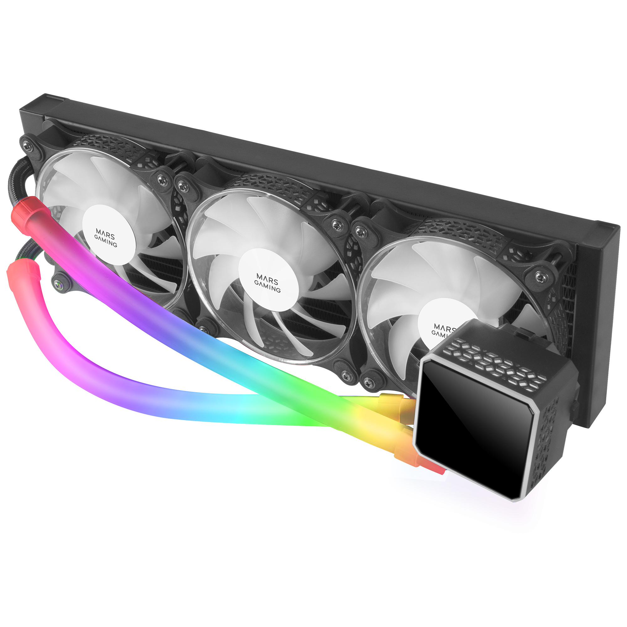 Mars Gaming MCA-WT, Funda ARGB para Tubos de Refrigeración Líquida, 30 LEDs Ultra Brillantes Personalizables ARGB, Silicona Eco Soft, Compatibilidad Total, 330mm - Imagen 3