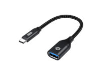 Conceptronic ABBY18B cambiador de género para cable USB-C USB-A Negro
