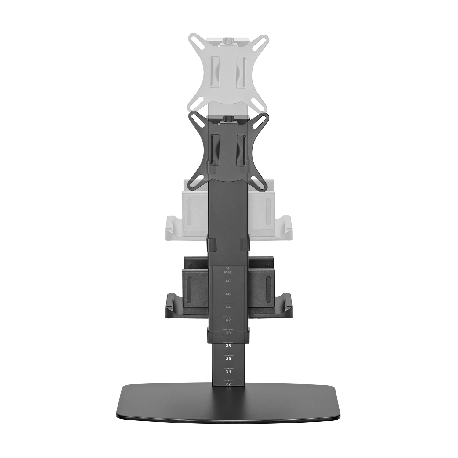 AISENS Soporte de Mesa ECO Giratorio e Inclinable para Monitor/TV y Mini PC 8Kg de 17-32, Negro - Imagen 2
